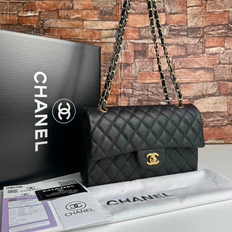 CHNL CAVİAR (HAVYAR) FLAP BAG 2,55 ORTA BOY %100 HAKİKİ DERİ